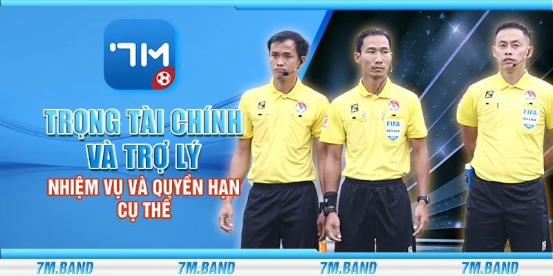Trọng tài chính và trợ lý – Nhiệm vụ và quyền hạn cụ thể