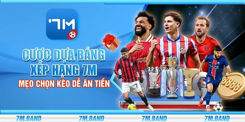 Cược dựa bảng xếp hạng 7m – Mẹo chọn kèo dễ ăn tiền