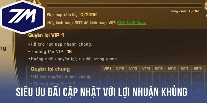 Siêu ưu đãi cập nhật với lợi nhuận khủng