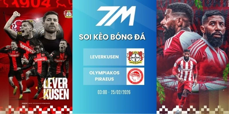 Tỷ Lệ Kèo Bayer Leverkusen Vs Olympiakos Piraeus Hôm Nay Ngày 25/02/2026 – C1