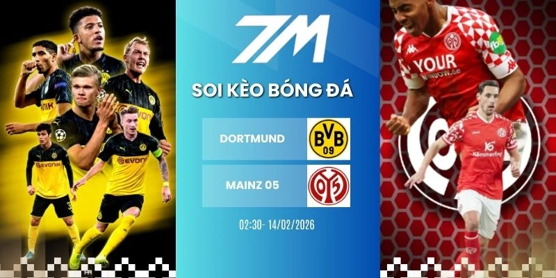 Tỷ Lệ Kèo Dortmund Vs Mainz 05 Hôm Nay Ngày 14/02/2026 – Bundesliga