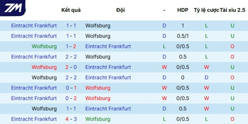 Thành tích đối đầu trước đây giữa hai đội